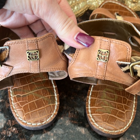 Sam Eldelman Nude Leopard Grenna Gladiator Flat Sandal Size 8 - Picture 12 of 17